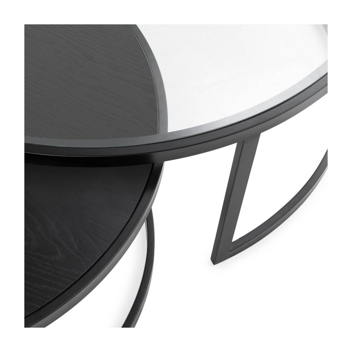 MESA CENTRO NEGRO-CRISTAL - Imagen 3