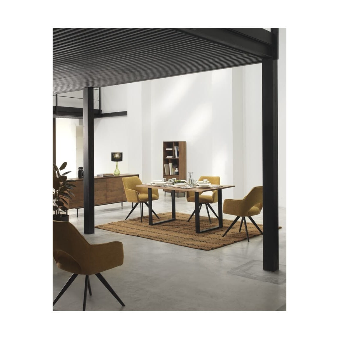 SILLA TAPIZADA MOSTAZA - Imagen 5